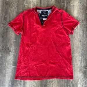 Men’s Badass Red Henley Shirt